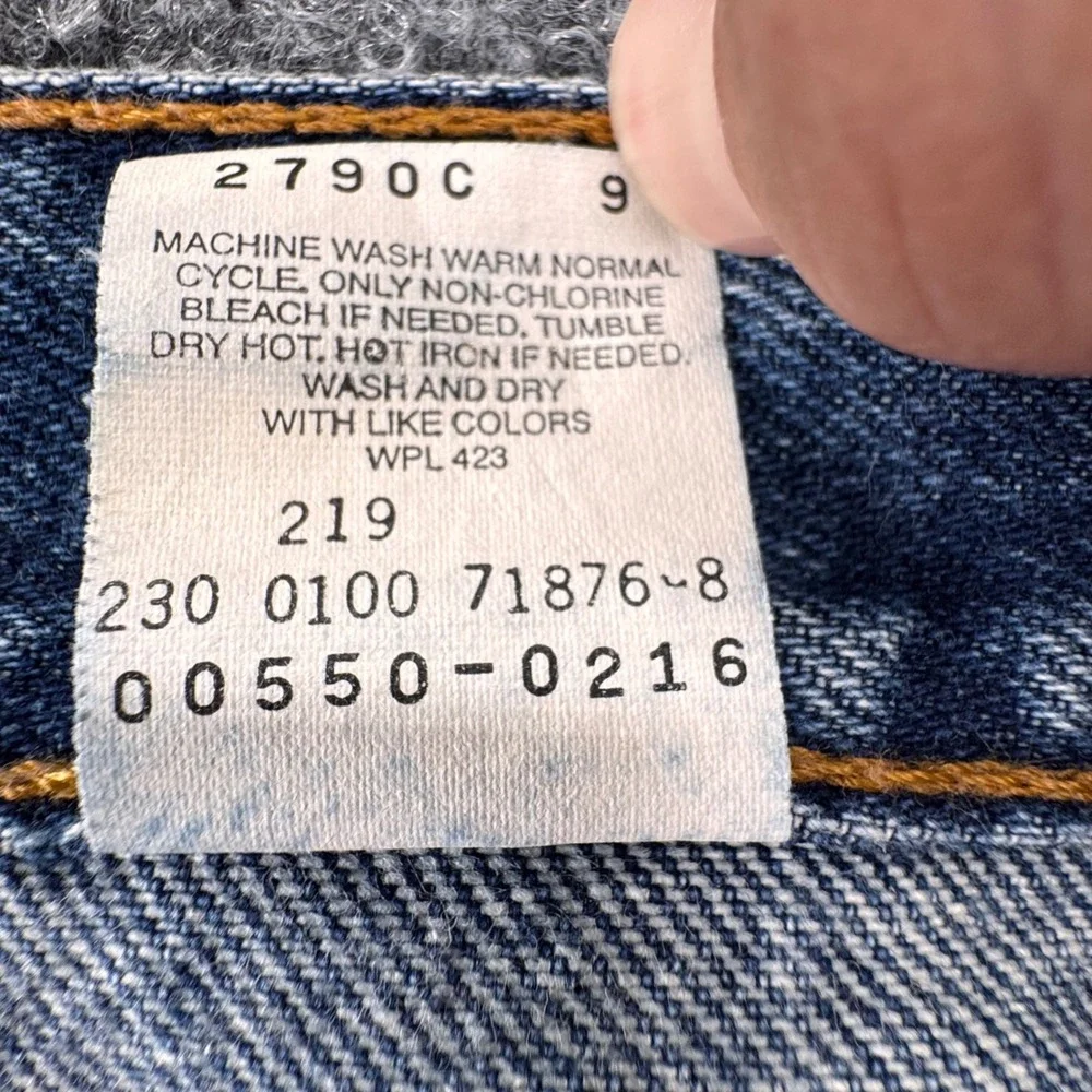 Levi's 550 Jeans Men 38x32 Vintage '00 Cotton Relaxed Fit Med Wash Dad Workwear